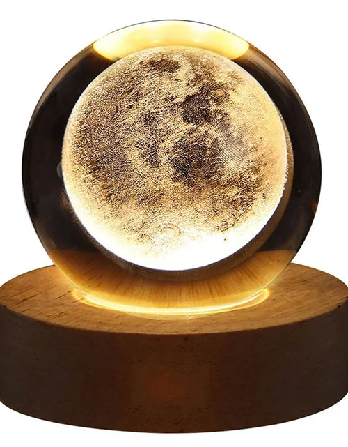 Load image into Gallery viewer, Unique 3D Crystal Ball Lamp with Galaxy and Planetary Projections
