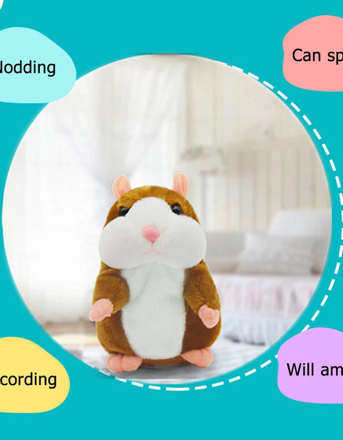 Load image into Gallery viewer, 15cm Cute Walking Talking Hamster Plush Animal Doll Funny Sound Record Repeat Voice Changing Educational Toy Pets
