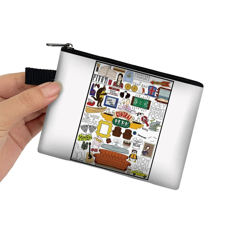 Friends Print Coin Purse CENTRAL PERK Small Wallets