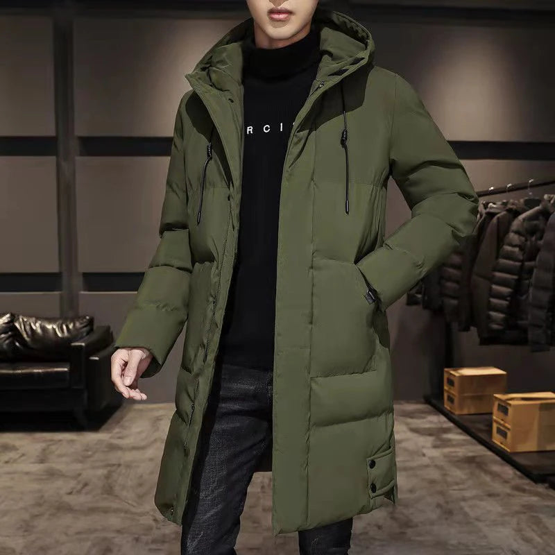 DIMUSI Winter Men's Long Jacket Casual Men Outwear Thermal Parkas Coats Man Cotton Thick Warm Windbreaker Jackets Brand Clothing