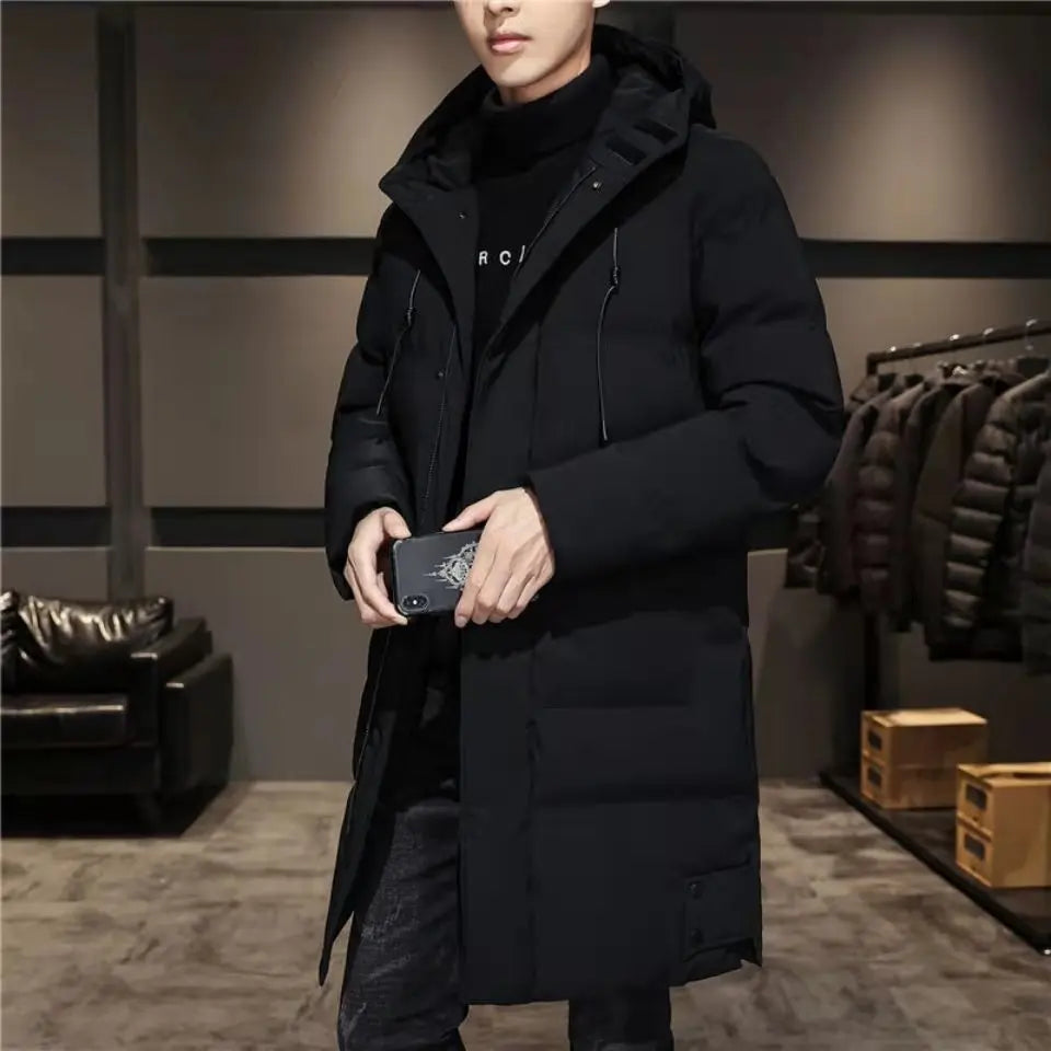 DIMUSI Winter Men's Long Jacket Casual Men Outwear Thermal Parkas Coats Man Cotton Thick Warm Windbreaker Jackets Brand Clothing