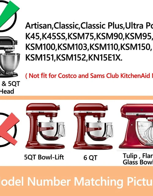 Load image into Gallery viewer, 1 Set Kitchen Aide Assecories Kitchenaid Mixer 4.5-5 Qt Tilt-Head Stand Mixers For K45B/K5THCB/K5THBS
