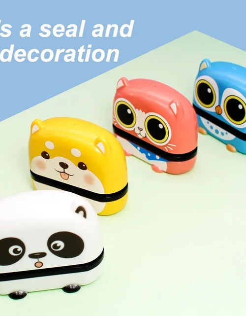 Load image into Gallery viewer, Yellow/Blue/Pink/White Stamp Custom Name Seals for Students Stationery Kindergarten Clothing Engraved Waterproof Non-fading
