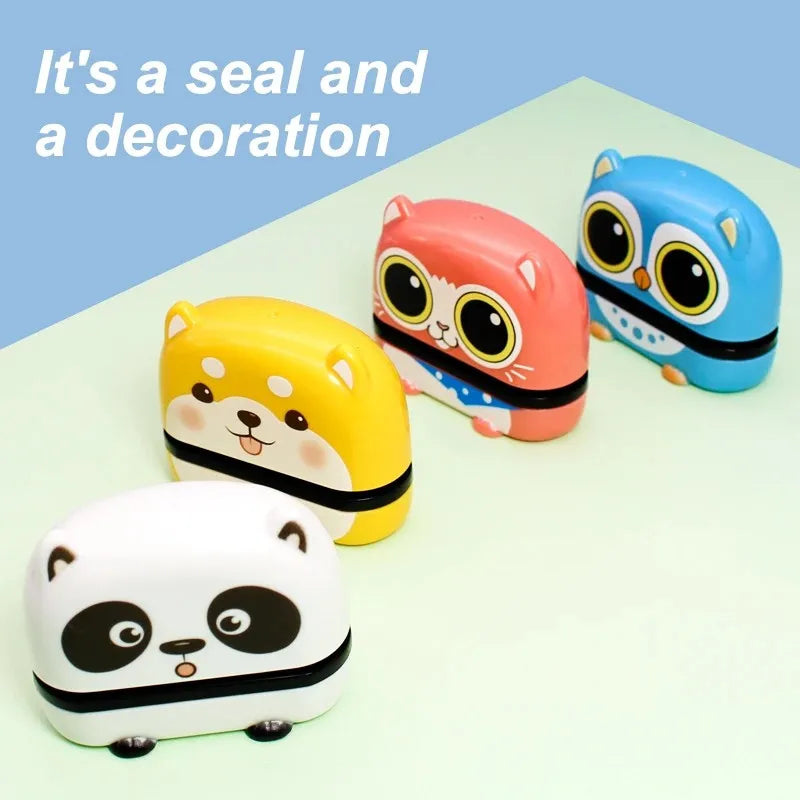 Yellow/Blue/Pink/White Stamp Custom Name Seals for Students Stationery Kindergarten Clothing Engraved Waterproof Non-fading