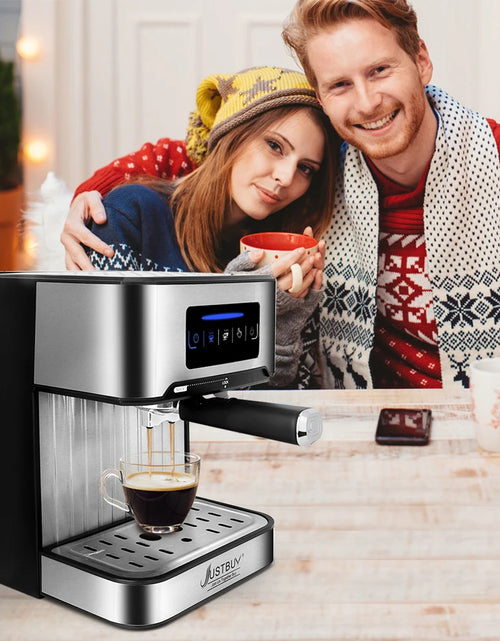 Load image into Gallery viewer, Espresso Coffee Machine Maker Semi-Automatic Pump With Cappuccino Milk Bubble Maker

