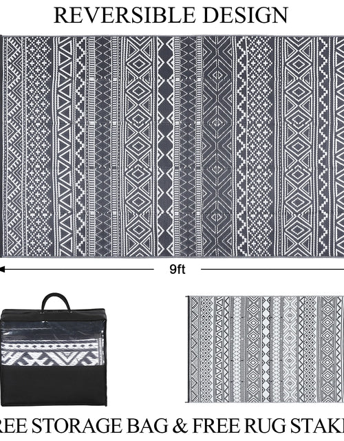 Load image into Gallery viewer, Outdoor Rug 5x8 Waterproof Reversible Patio Rug Outside Plastic RV Rug Boho Camping Rug for Camper Porch Balcony Backyard Picnic
