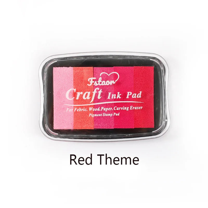 5-Color Gradient Color Ins Seal Stamp Pad DIY Wedding Finger Painting Garbage Diary Album Creation Ink Pad Big Box