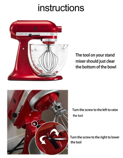 Load image into Gallery viewer, 1 Set Kitchen Aide Assecories Kitchenaid Mixer 4.5-5 Qt Tilt-Head Stand Mixers For K45B/K5THCB/K5THBS
