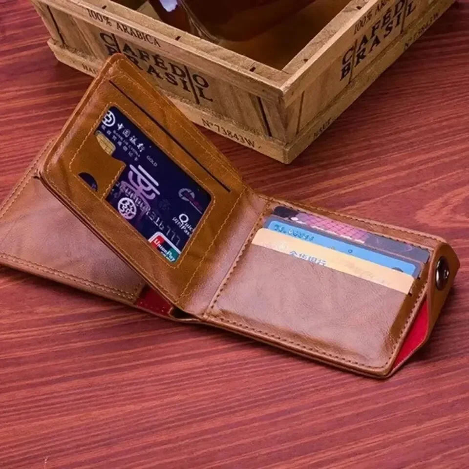 Men's Leather Wallets With 100 US Dollar Pattern