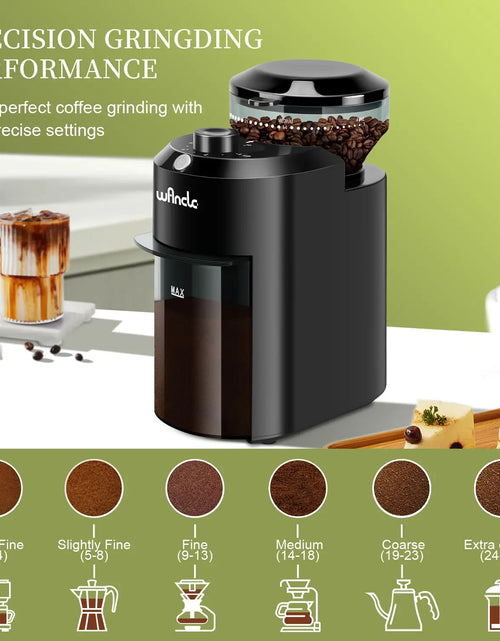 Load image into Gallery viewer, Wancle Automatic Burr Mill Coffee Grinder with 28 Grind Settings Electric Coffee Bean Grinding for Espresso Frech Press 2-12 Cup
