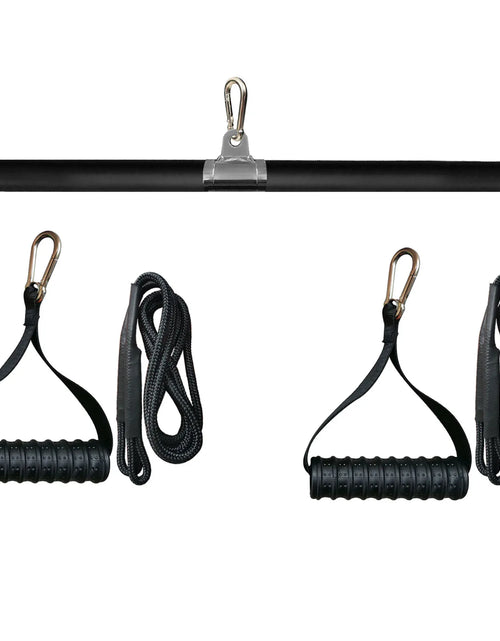Load image into Gallery viewer, Non-Detachable LAT Pull Down Bar Cable Pulldown Attachments for Gym Straight Bar Resistance Band Bar for Weightlifting Workout

