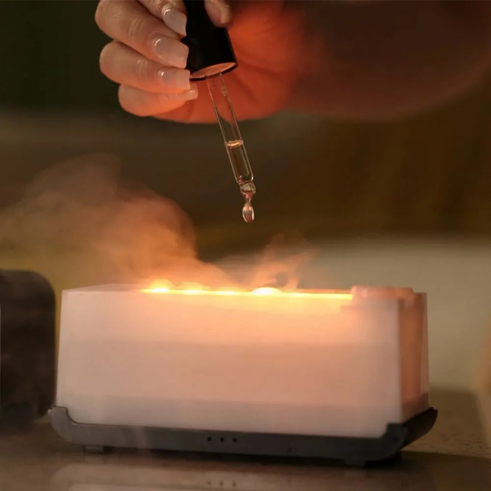 USB Aroma Diffuser Humidifier Addable Essential Oils Aroma Diffuser with Timer Protection Function 7 Colours Ambient Night Light