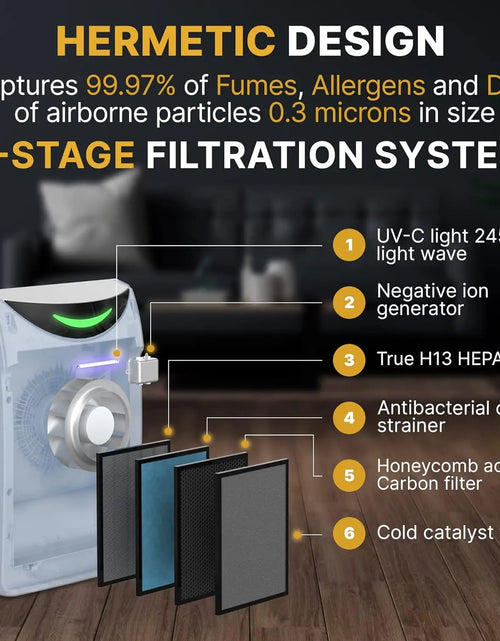 Load image into Gallery viewer, 4 in 1 Humidifier and Air Purifier in One Up To 1035 SqFt - Ionizer UV C Light Air Purifier and Humidifier Combo, Whole House
