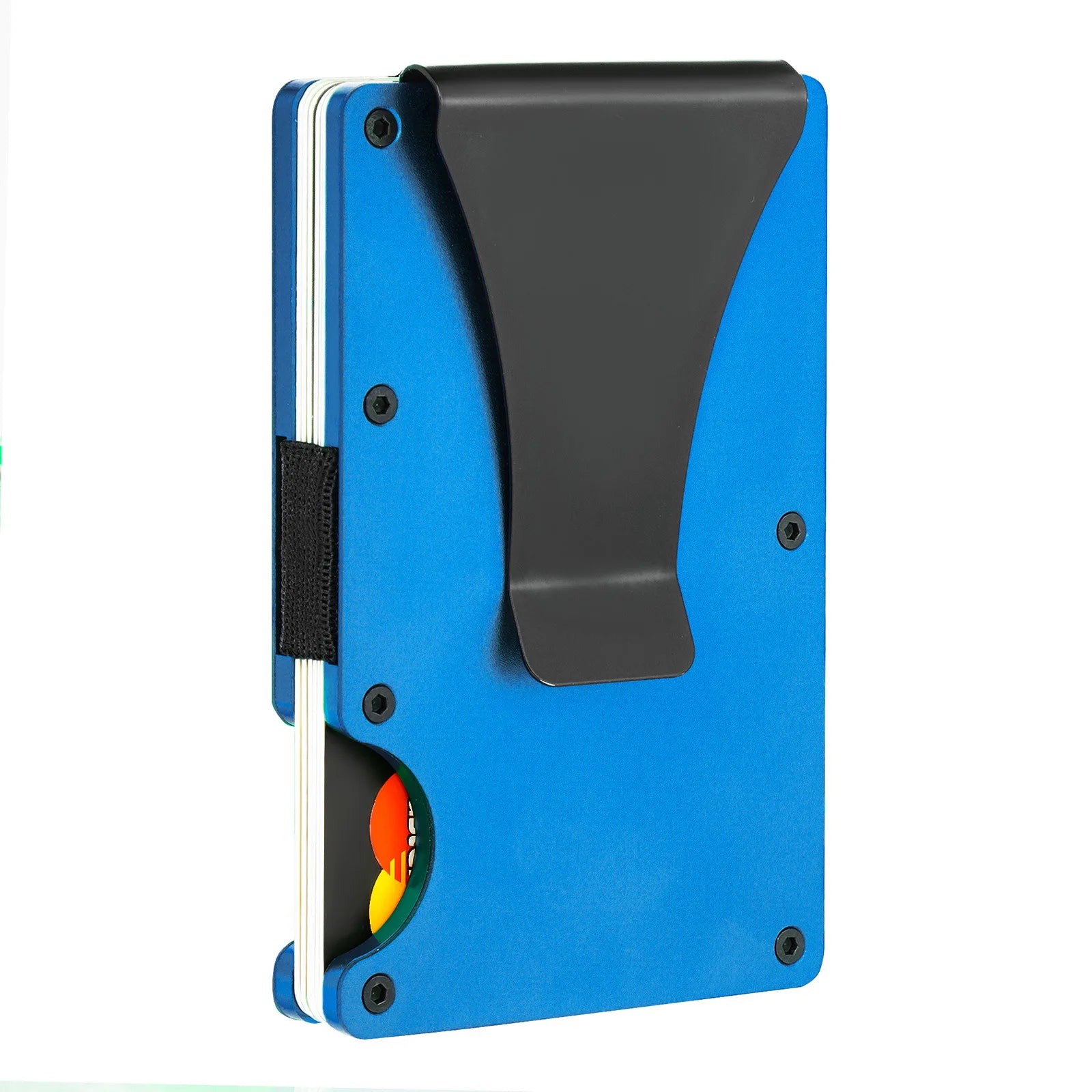 Slim Wallet Men  Front Pocket  Blocking Minimalist Wallet For Men Metal Wallet With Money Clip Mini  Holder ID Credit Card