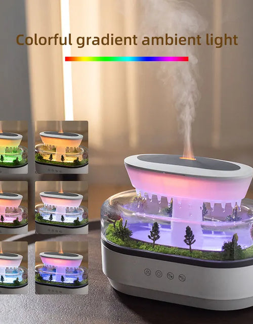Load image into Gallery viewer, New Raindrop Green Landscape Humidifier, Air Humidifier Diffuser with Essential Oil Aromatherapy Function, Suitable for Home Use
