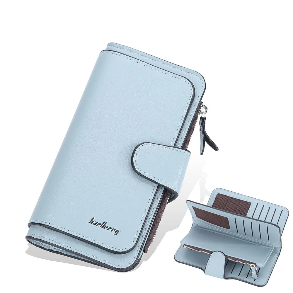 Large Capacity Women Long Leather Wallet