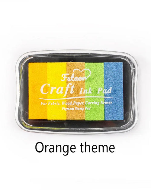Load image into Gallery viewer, 5-Color Gradient Color Ins Seal Stamp Pad DIY Wedding Finger Painting Garbage Diary Album Creation Ink Pad Big Box
