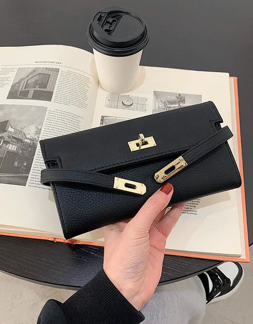 Load image into Gallery viewer, Fashionable  Women&#39;s Wallet with Lychee Pattern and Lock Buckle

