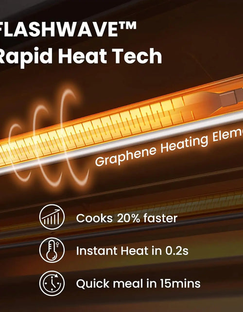 Bild in Galerie-Viewer laden, COMFEE‘ Toasterofen, Heißluftfritteuse, FLASHWAVE™, ultraschnelle Aufheiztechnologie, Konvektions-Toasterofen für die Arbeitsplatte mit Backen, Grillen, Braten
