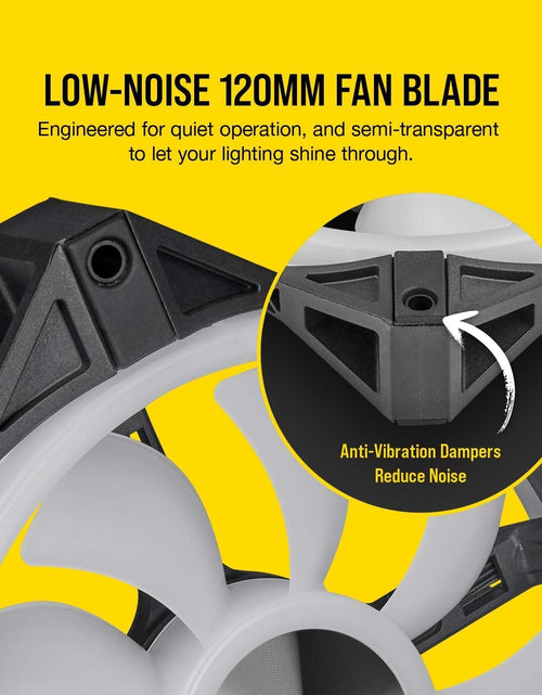 Load image into Gallery viewer, QL Series, Ql120 RGB, 120Mm RGB LED Fan, Triple Pack with Lighting Node Core, Black, Compatible with Desktop
