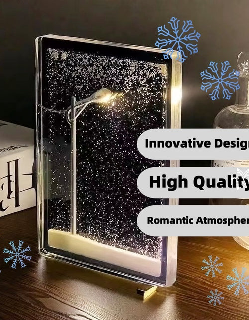 Load image into Gallery viewer, Magic Snowy Landscape Night Lights Small Street Light Snowy Flowing Night DIY Christmas Lights Christmas Desktop Decor Handmade
