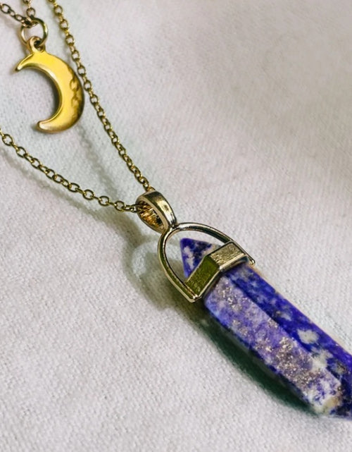 Load image into Gallery viewer, Moon Hexagonal Column Pendant
