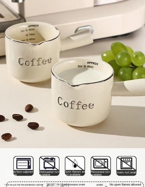 Load image into Gallery viewer, Espresso Cup With Scale Ceramic Coffee Measuring Cup
