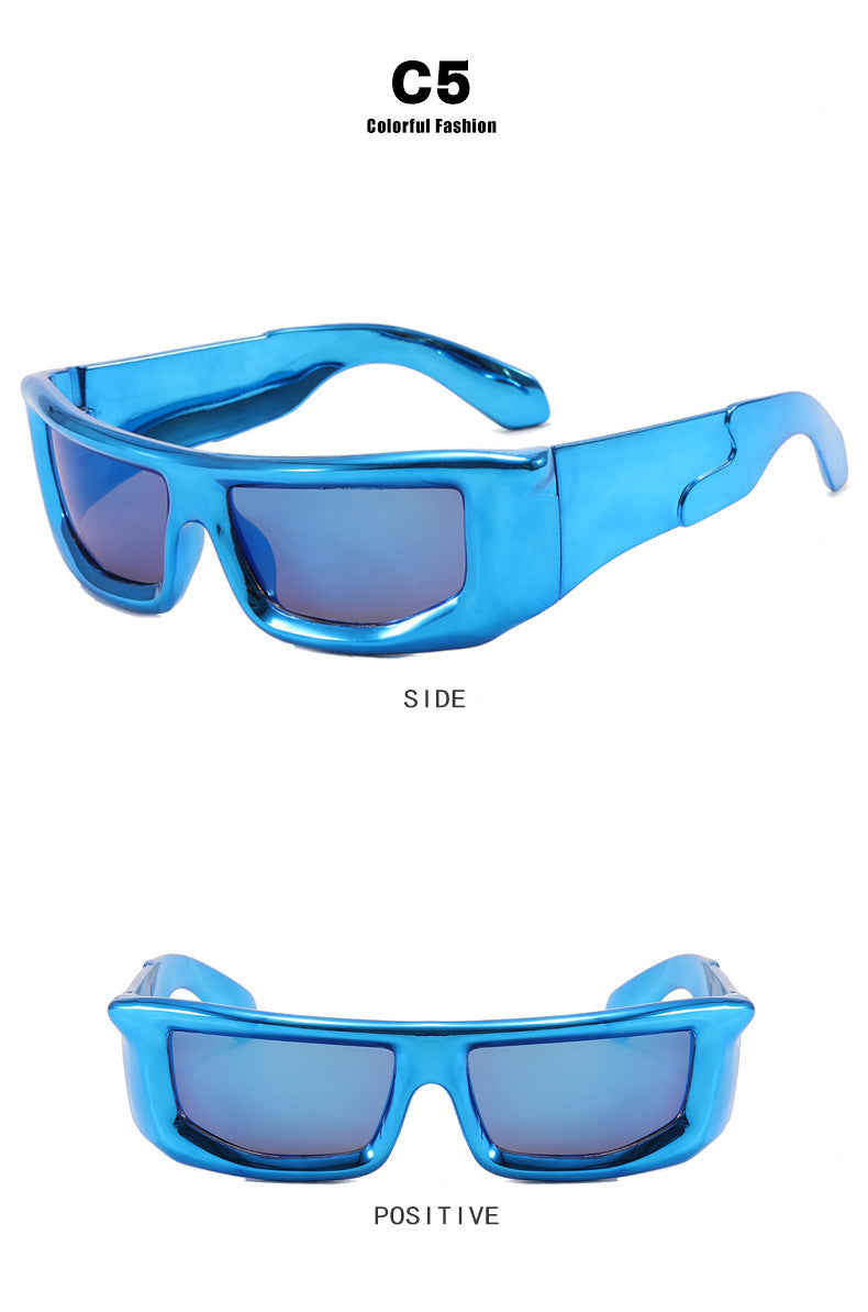 Gafas de sol futuristas con parasol