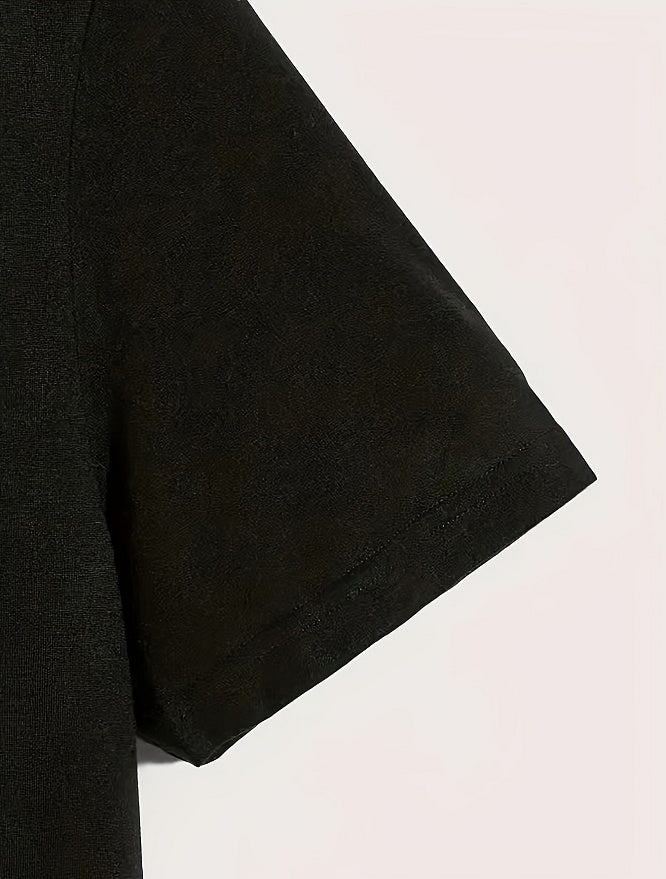 Weihnachts-T-Shirt für Herren, kurzärmliges T-Shirt mit Rundhalsausschnitt, lässiger Streetstyle mit digitalem Weihnachtsmann- und Rentierdruck, gerippte Details, normale Passform für alle Jahreszeiten