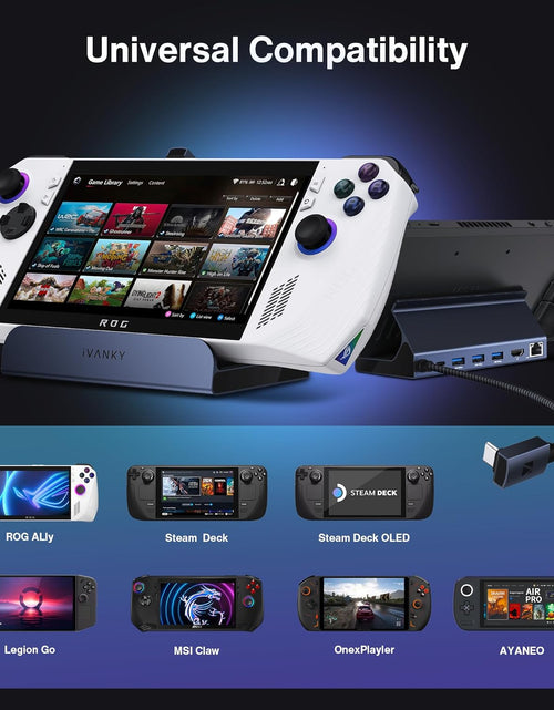 Load image into Gallery viewer, 8-In-1 Docking Station for Valve Steam Deck OLED/ASUS ROG Ally/Lenovo Legion Go/
