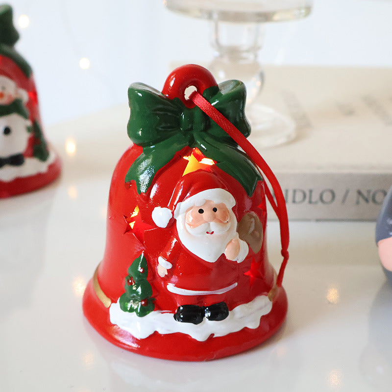 Weihnachtsmann Hohl Ambiente Licht Weihnachtsbaum Glocke Dekorative Anhänger