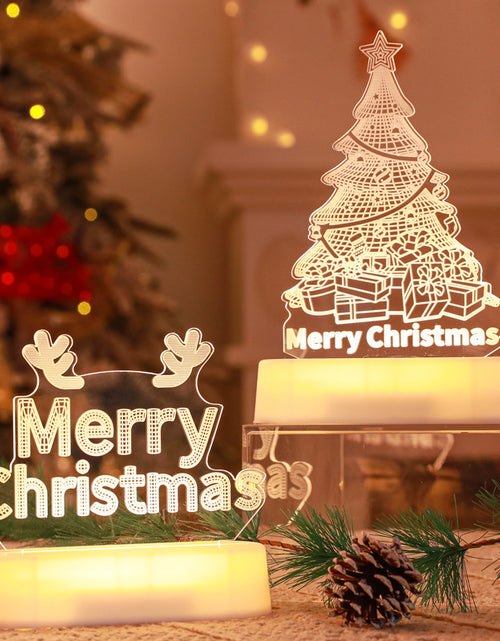 Bild in Galerie-Viewer laden, Weihnachtsdekoration 3D-Lampe Acryl LED Nachtlichter Neujahr Valentinstag Weihnachten Kindergeschenk Weihnachtsschmuck
