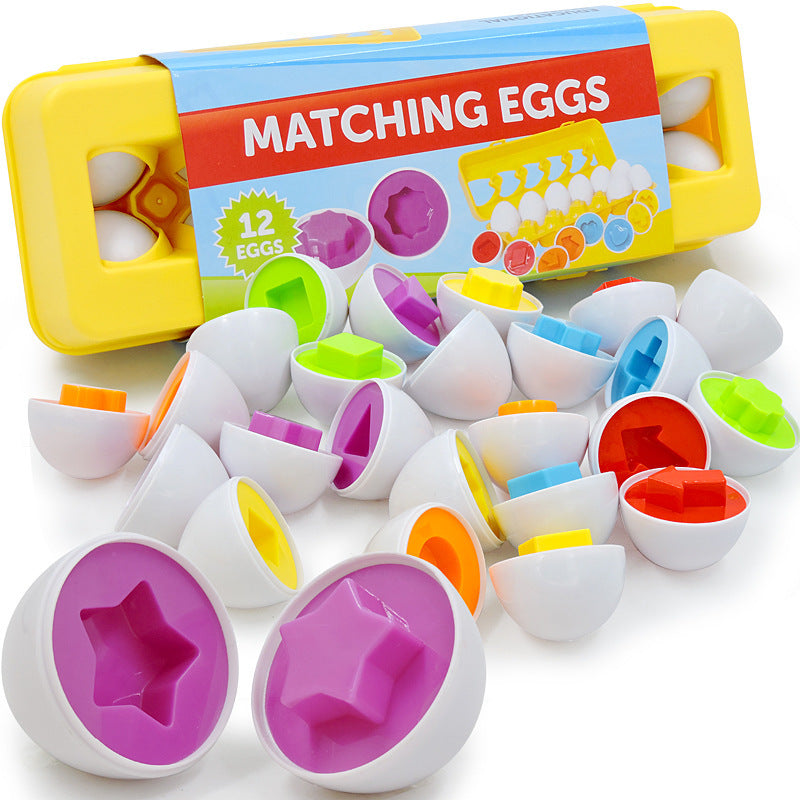 Baby-Lernen-Pädagogisches Spielzeug Smart Egg Toy Spiele Form Matching Sorter Spielzeug Montessori Eier Spielzeug für Kinder Kinder