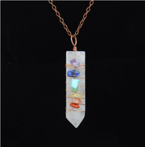 Load image into Gallery viewer, Moon Hexagonal Column Pendant
