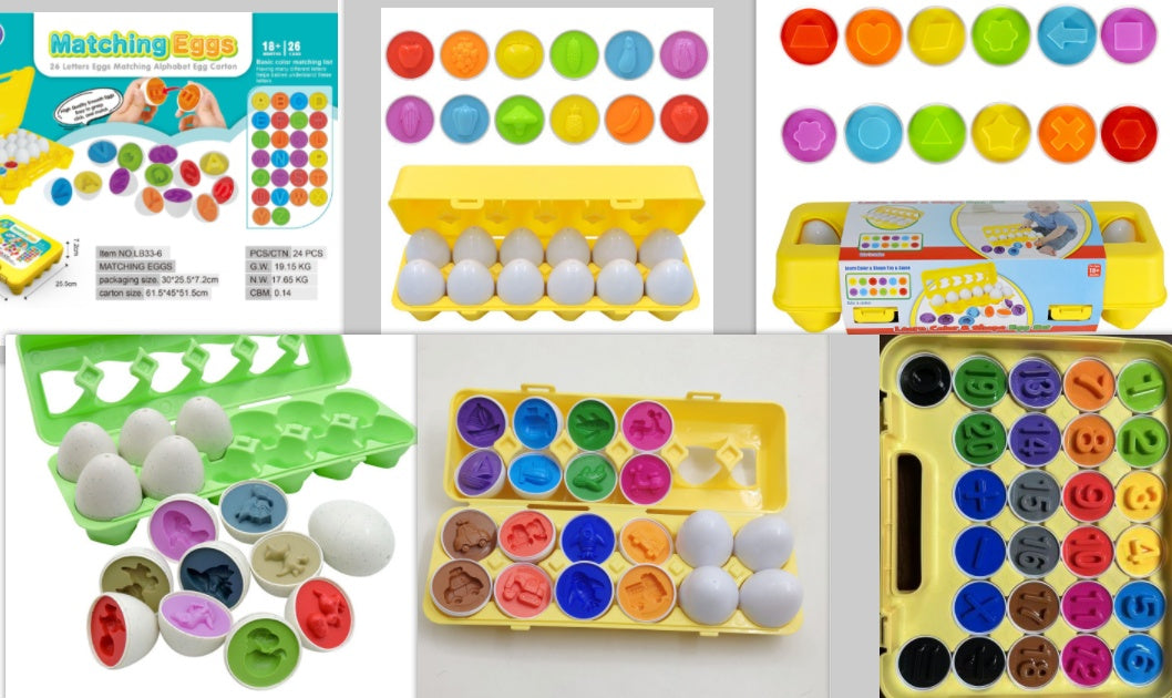 Baby-Lernen-Pädagogisches Spielzeug Smart Egg Toy Spiele Form Matching Sorter Spielzeug Montessori Eier Spielzeug für Kinder Kinder