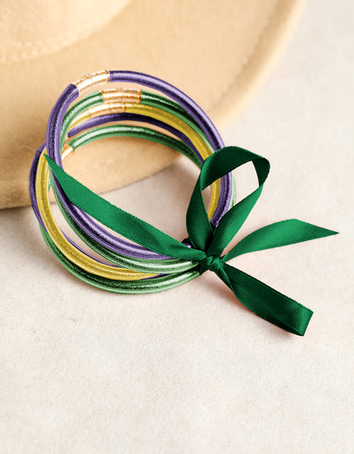 Load image into Gallery viewer, Apricot Glitter Bowknot Layered Jelly Bracelet
