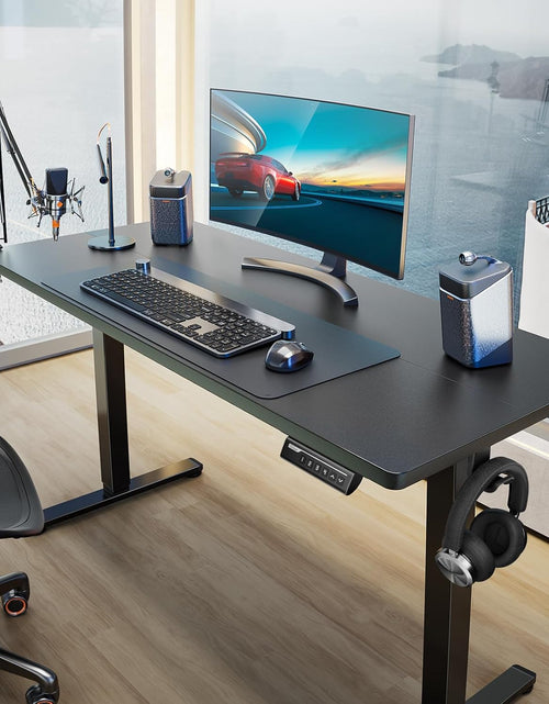 Cargar imagen en el visor de la galería, Height Adjustable Electric Standing Desk, 48 X 24 Inches Sit Stand up Desk, Memory Computer Home Office Desk (Black)
