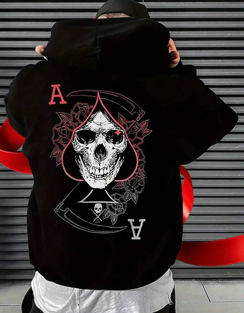 Bild in Galerie-Viewer laden, A Men&#39;s Casual Flannel Hoodie With Letter Print In Polyeste

