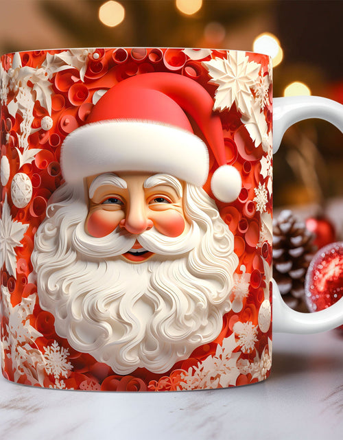 Bild in Galerie-Viewer laden, Kreative 3D-Weihnachtstasse aus Keramik, einzigartiges Weltraum-Design, Schneemann, Weihnachtsmann, Kaffeetasse, Teetasse, Milchbecher, Weihnachtsgeschenke für Kinder und Erwachsene, Küchenhelfer
