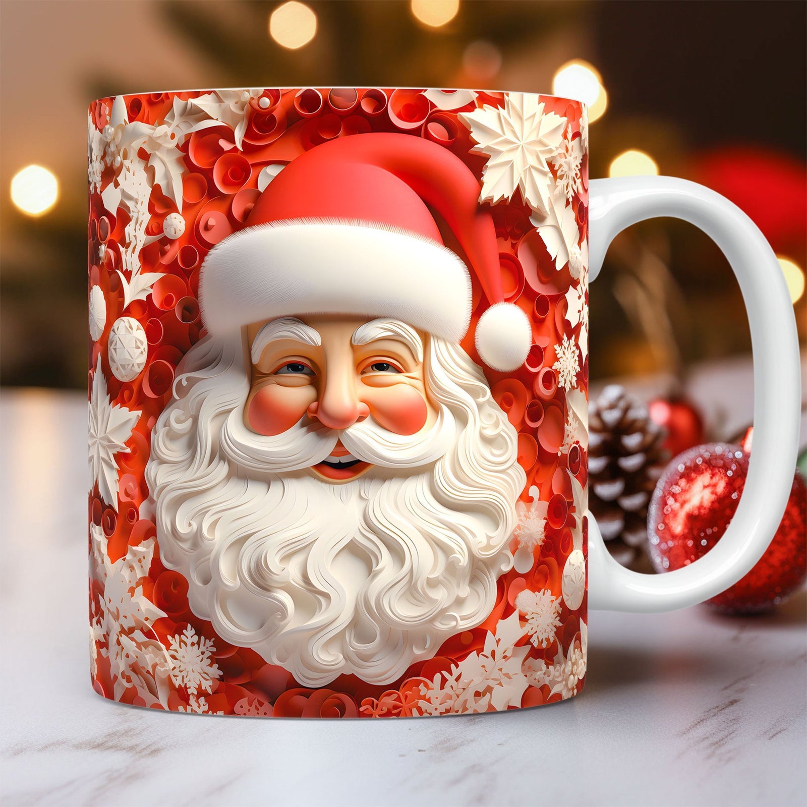 Kreative 3D-Weihnachtstasse aus Keramik, einzigartiges Weltraum-Design, Schneemann, Weihnachtsmann, Kaffeetasse, Teetasse, Milchbecher, Weihnachtsgeschenke für Kinder und Erwachsene, Küchenhelfer
