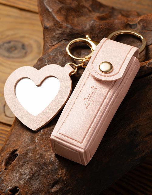 Bild in Galerie-Viewer laden, Apricot Pink Portable Lipstick Pocket Heart Decoration Keychain
