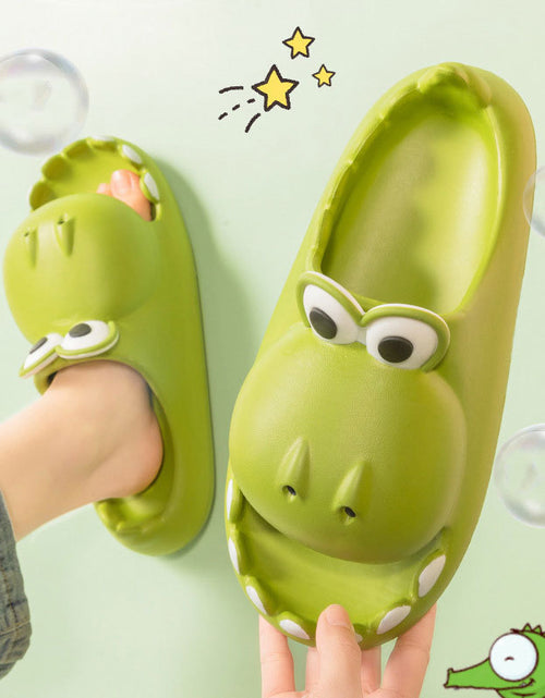 Load image into Gallery viewer, Kids Dinosaur Slippers Wholesale Summer Cartoon Parent Child Outdoor Home EVA Sandals Women Men Kids Cute Slippers Baby Shoes
