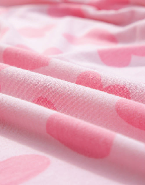 Cargar imagen en el visor de la galería, Pink Heart Print Long Sleeve Top and Shorts Loungewear Set
