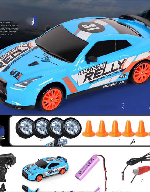 Bild in Galerie-Viewer laden, 2,4G Drift Rc Auto 4WD RC Drift Auto Spielzeug Fernbedienung GTR Modell AE86 Fahrzeug Auto RC Rennwagen Spielzeug für Kinder Weihnachtsgeschenke
