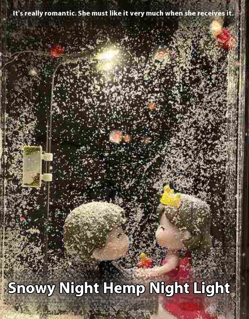 Load image into Gallery viewer, Magic Snowy Landscape Night Lights Small Street Light Snowy Flowing Night DIY Christmas Lights Christmas Desktop Decor Handmade
