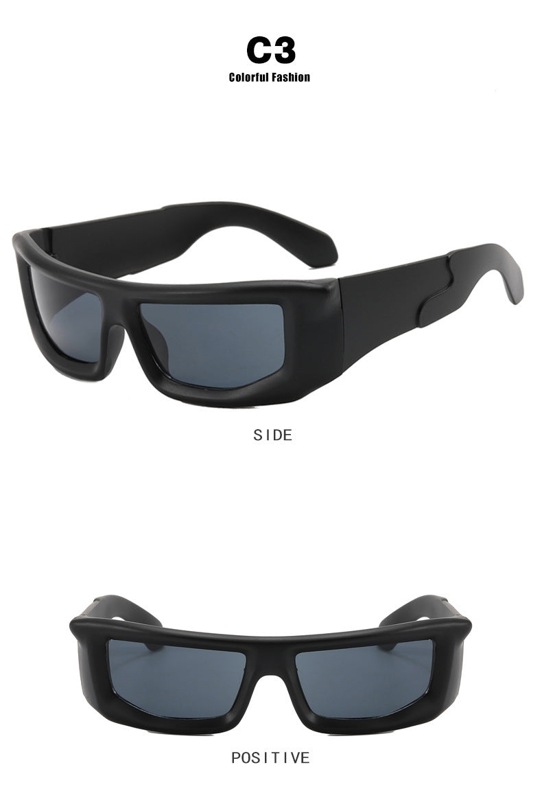 Gafas de sol futuristas con parasol