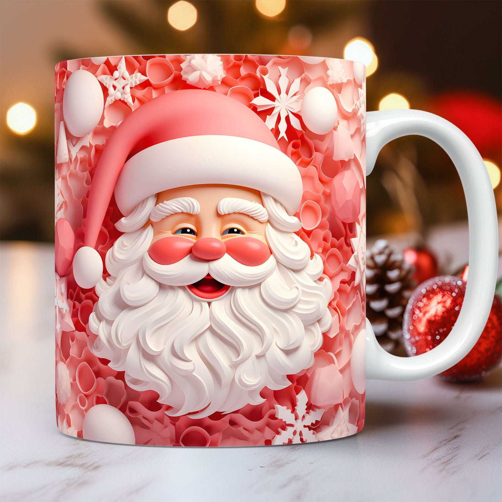 Kreative 3D-Weihnachtstasse aus Keramik, einzigartiges Weltraum-Design, Schneemann, Weihnachtsmann, Kaffeetasse, Teetasse, Milchbecher, Weihnachtsgeschenke für Kinder und Erwachsene, Küchenhelfer