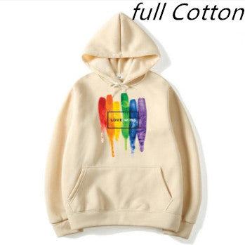 Sudaderas con capucha de algodón polar con el orgullo LGBT para hombre Sudaderas con capucha Man Love Wins Sudaderas con capucha Sudadera con capucha de cómics 