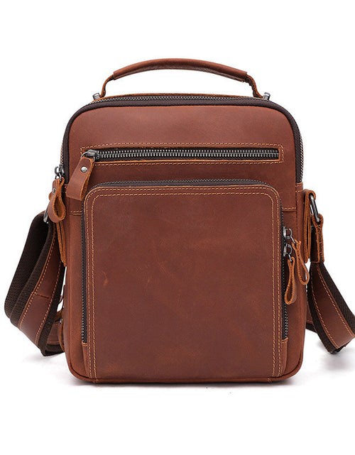Load image into Gallery viewer, Casual Retro Large Capacity Leather Men&#39;s Bag
