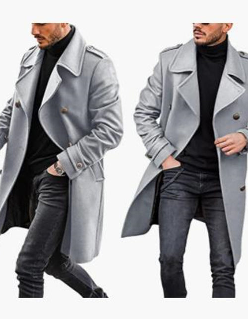 Load image into Gallery viewer, Woolen Men&#39;s Coat Autumn And Winter New Product Warm Padded Jacket
